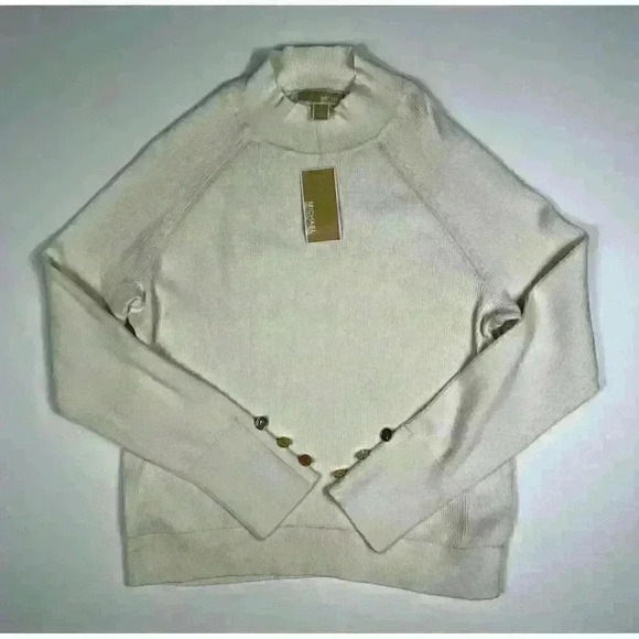 NEW! MICHAEL Michael Kors Women's Button Cuff Sweater XL NWT $110 - Picture 2 of 4